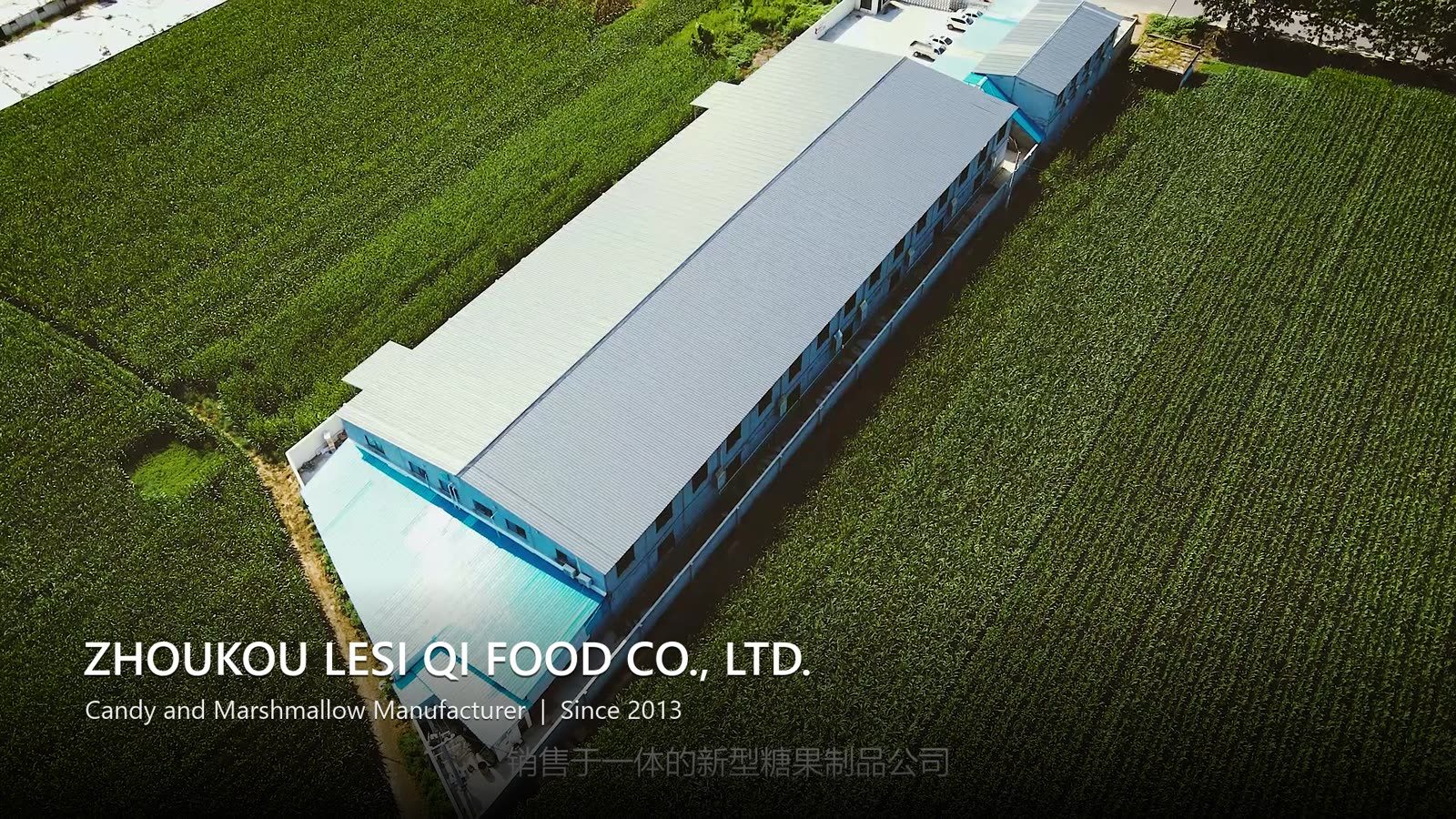 Aerial view of the factory